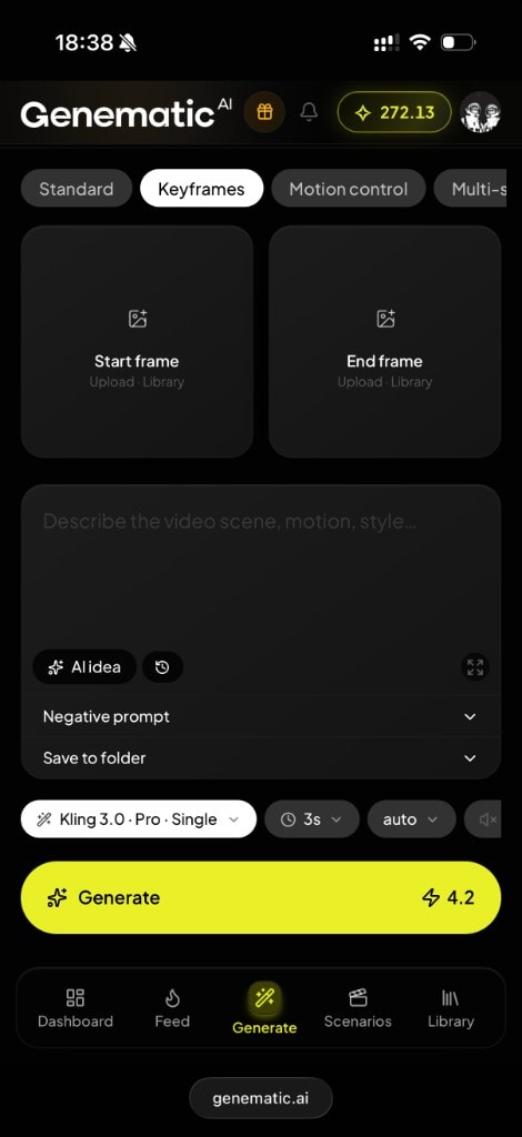 Create Video · Keyframes